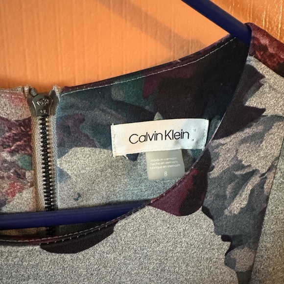 Calvin Klein Blue A-Line Midi Dress Sleeveless - Picture 3 of 4